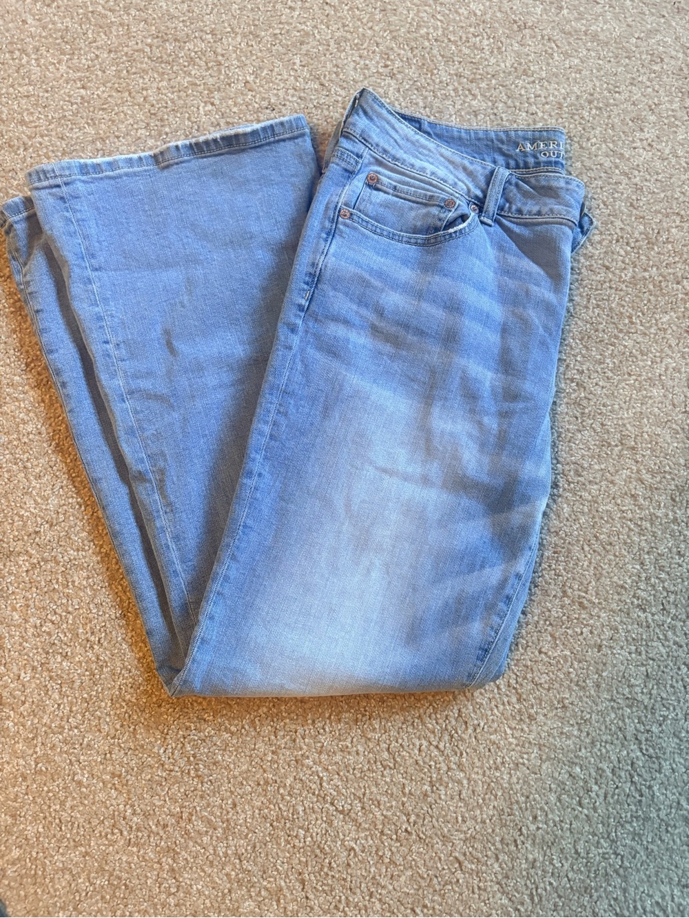 American Eagle Outfitters Light Blue Straight Leg Jeans